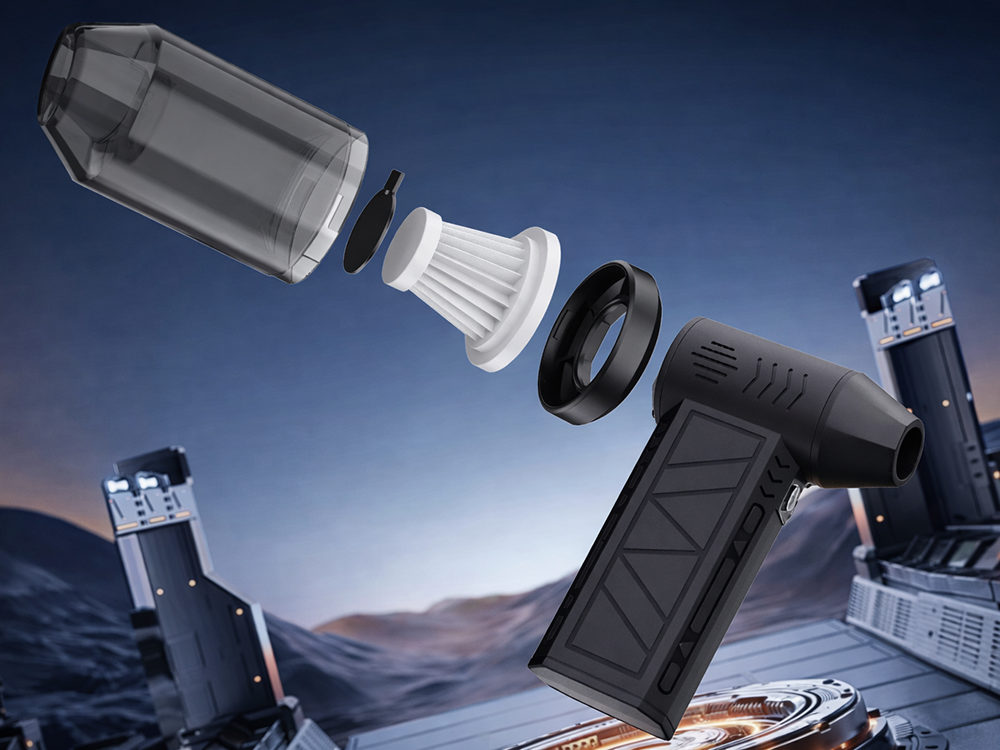 Cordless 2-in-1 Air Duster and Vacuum for Electronics 80000 RPM