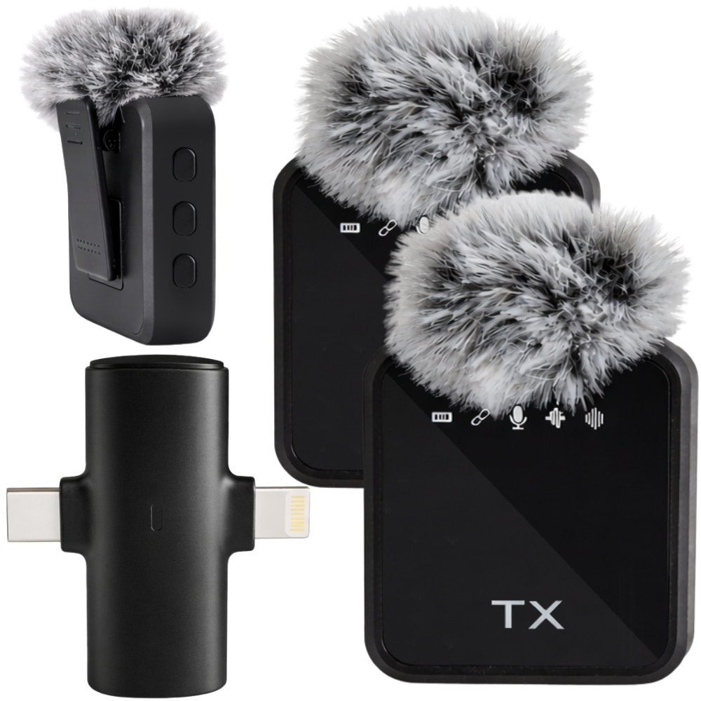 Wireless Lavalier Microphone for Phone and Laptop, 2 pcs
