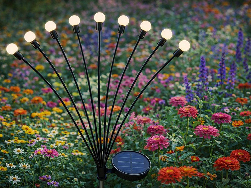 Garden Solar Lights Balls, 2 pcs, 10 LED, 70 cm