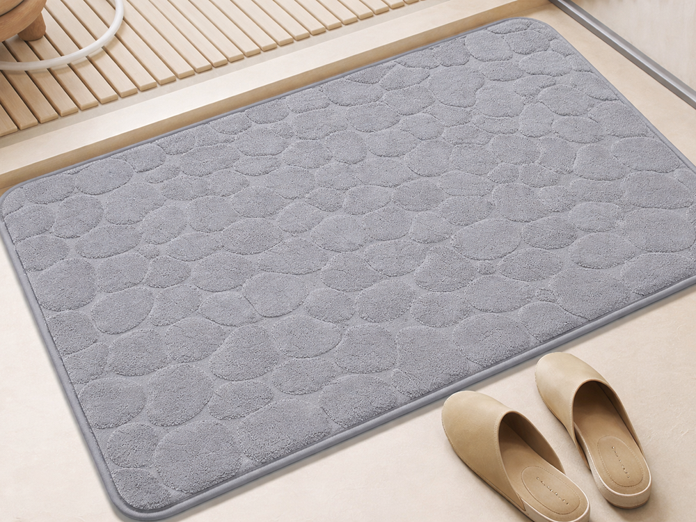 Soft Bathroom Rug 80x50 cm, Grey