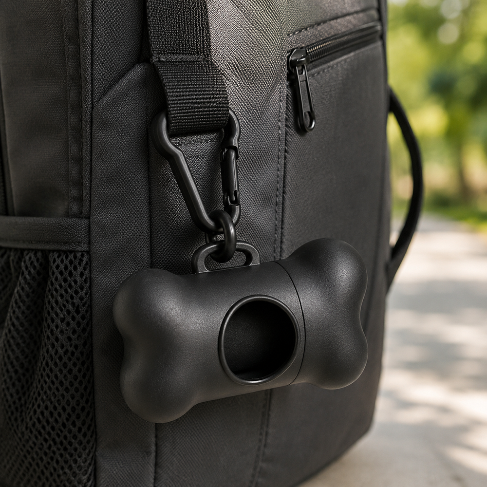 Dog Poop Bag Dispenser with One Roll of Bags