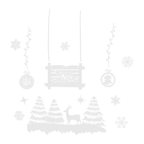 Ruhhy Christmas Window Stickers, 34 cm