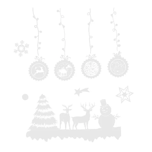 Ruhhy Christmas Window Stickers, 34 cm
