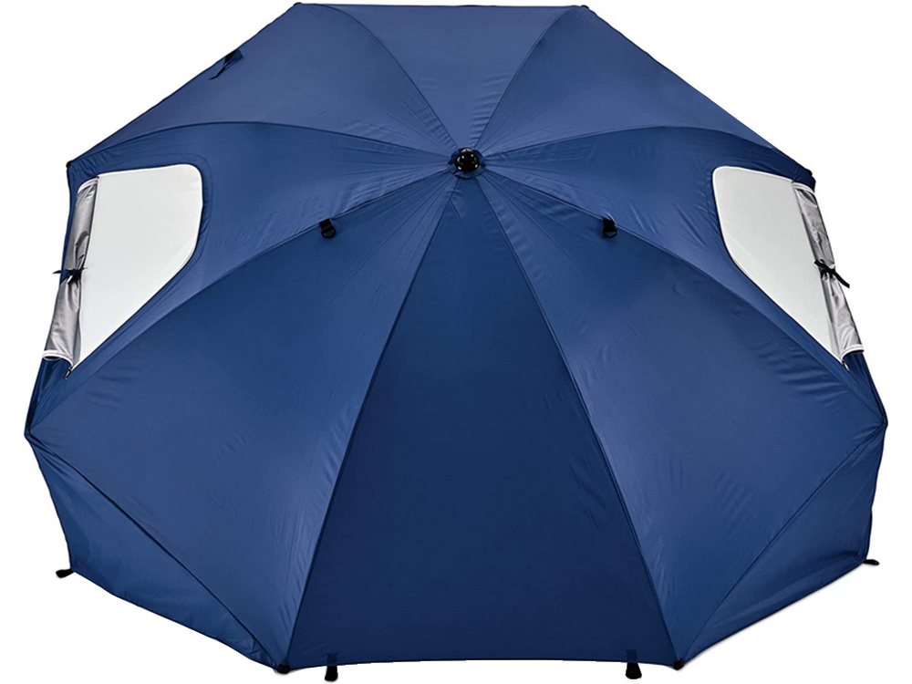 Folding 2-in-1 Beach Umbrella and Tent with UV Filter, 240 cm