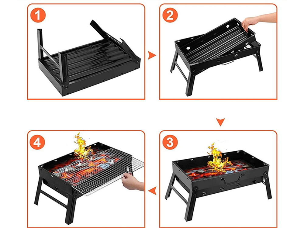 Portable Folding Charcoal Mini Grill