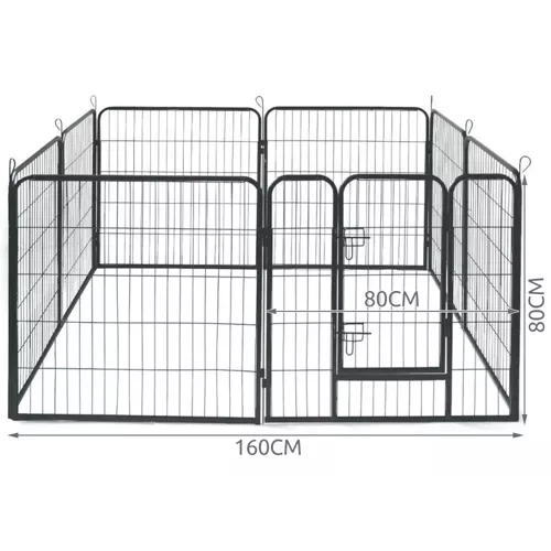 Modulāra dzīvnieku manēža 8 paneļi 80x80cm Malatec 23769