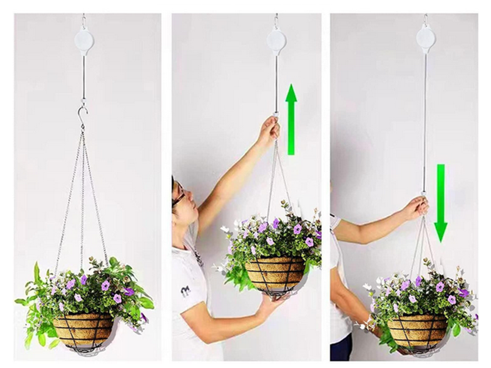 Adjustable Retractable Hanging Hook for Plant Pots, 2 pcs