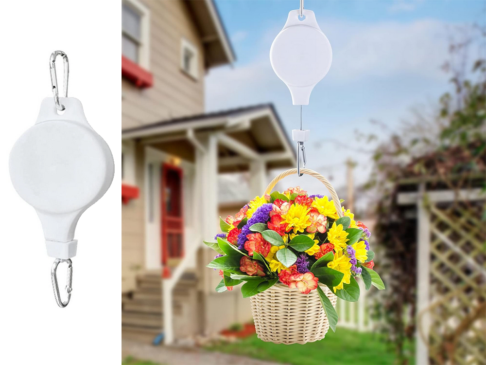 Adjustable Retractable Hanging Hook for Plant Pots, 2 pcs