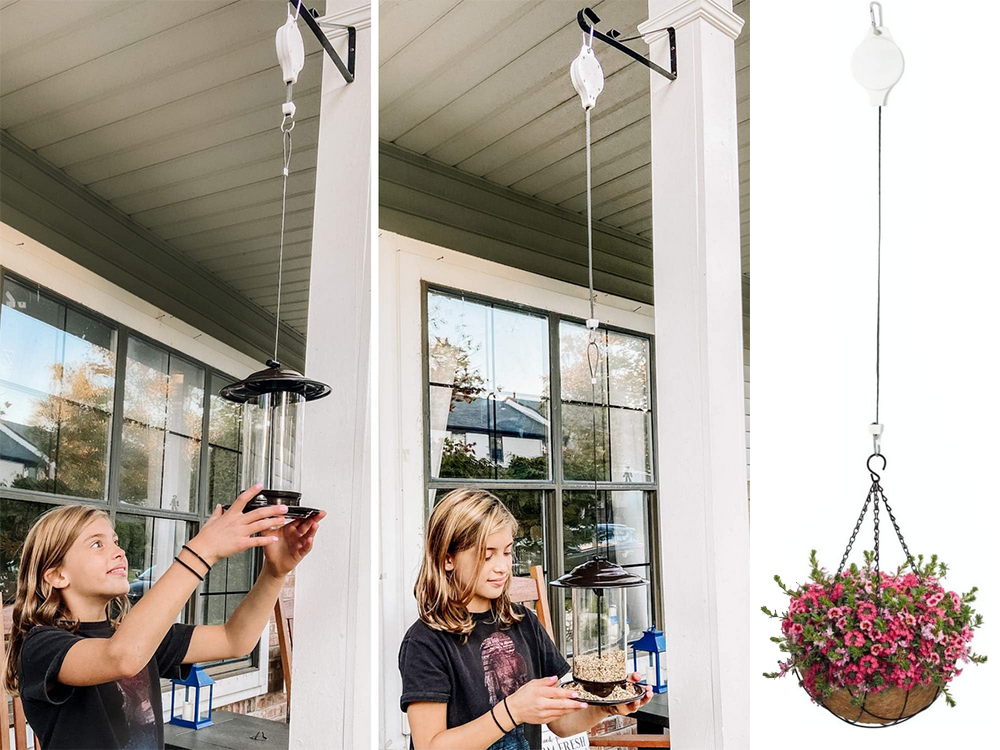 Adjustable Retractable Hanging Hook for Plant Pots, 2 pcs