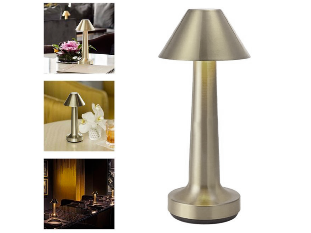 Wireless Touch Control Table Lamp, 3 Light Modes, Silver