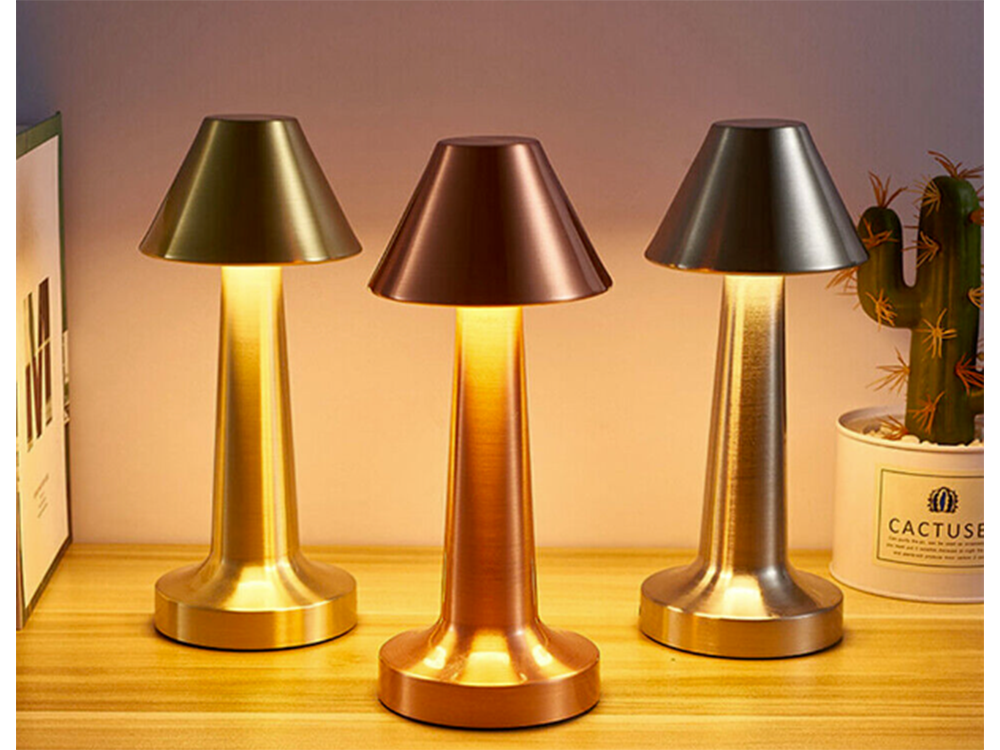 Wireless Touch Table Lamp, 3 Light Modes, Copper
