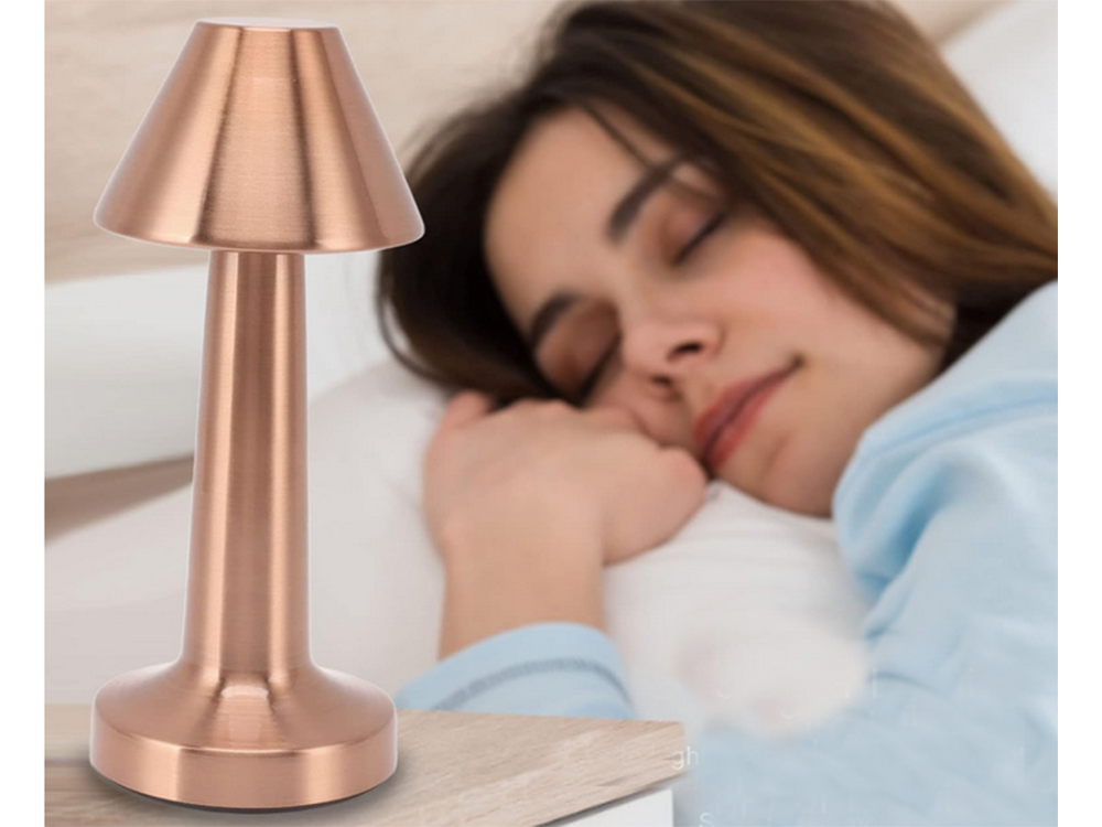 Wireless Touch Table Lamp, 3 Light Modes, Copper