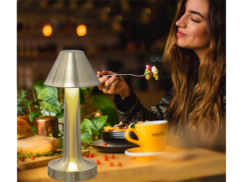 Wireless Touch Table Lamp, 3 Light Modes, Copper