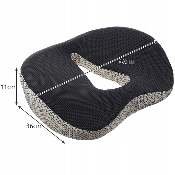 Malatec 21915 Orthopedic Seat Pillow Cushion for Back Spine Relaxation Support