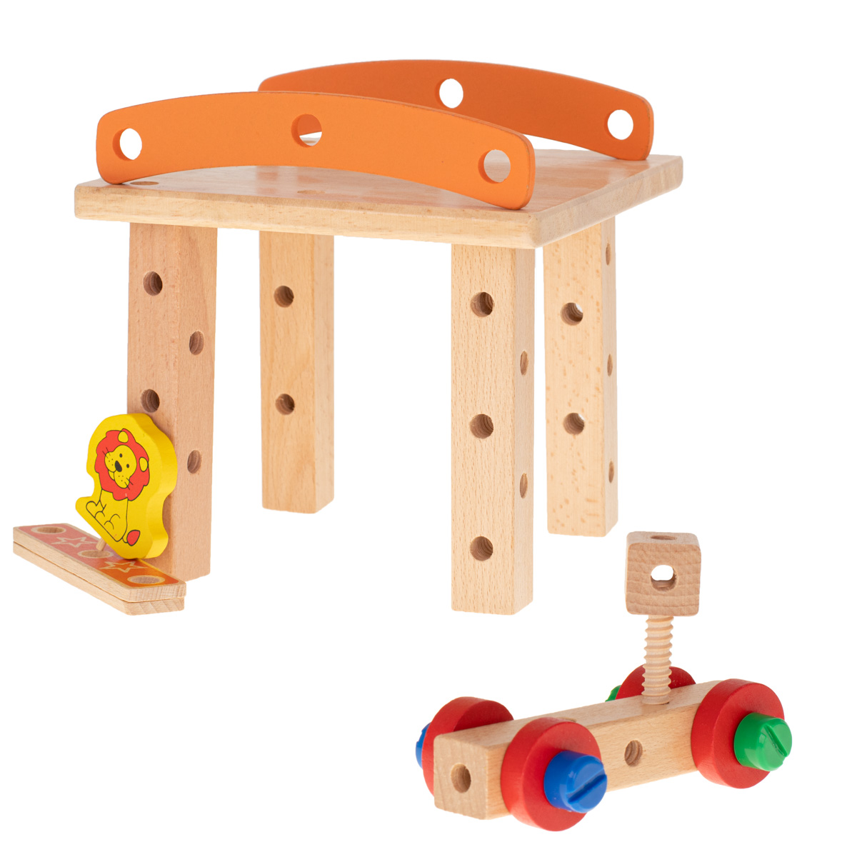 Educational Wooden Construction Set Workshop Chair, 49 pcs