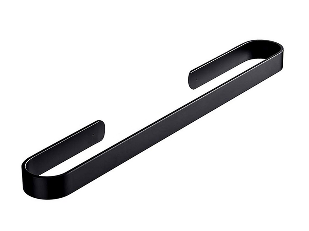 Wall-Mounted Towel Rack, Metal, 30 cm, Black