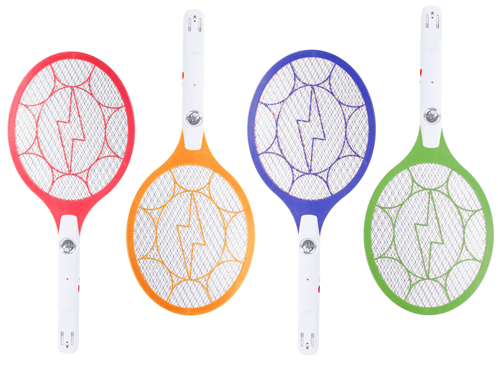 Rechargeable Electric Fly Swatter with a Flashlight Mosquito Killer Fly Bug Insect Trap, Different colors