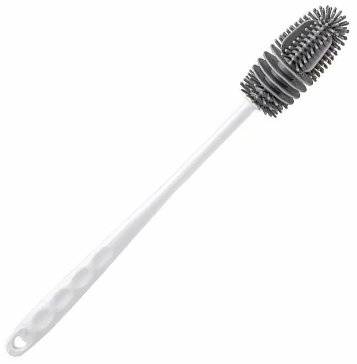Silicone Brush For Washing Bottles 31сm, White