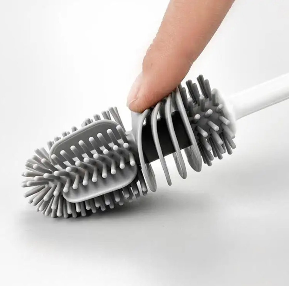 Silicone Brush For Washing Bottles 31сm, White