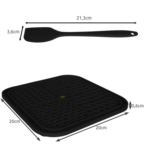 Purlov Anti-Anxiety Lick Mat for Dogs 19378, Black (1)