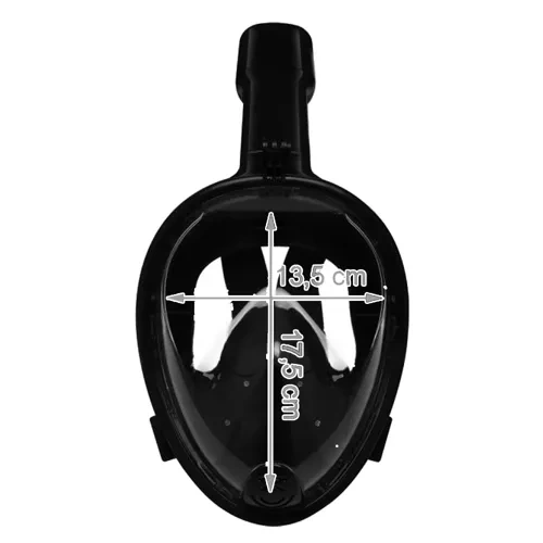 Full Face Snorkel Mask with 180° View, Anti-Fog, S/M