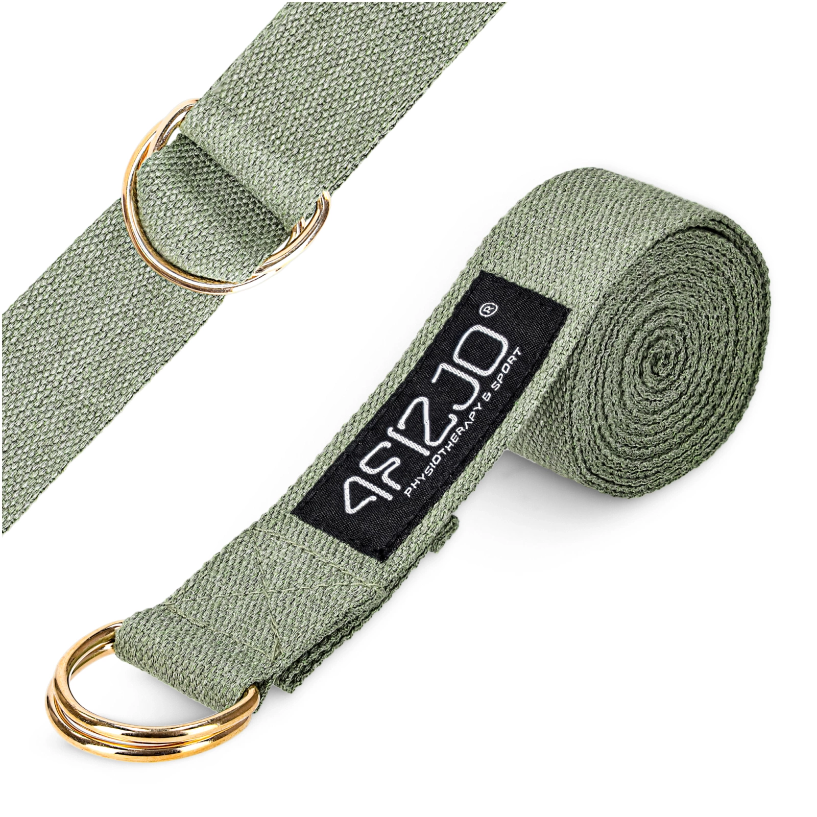 4Fizjo Yoga Strap 300 cm, Olive