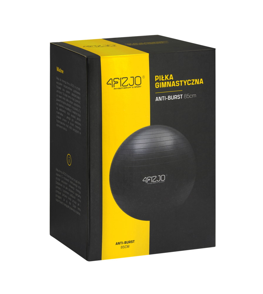 4FIZJO Exercise Fitness Gym Rehabilitation Ball - 85 cm, Black (0)