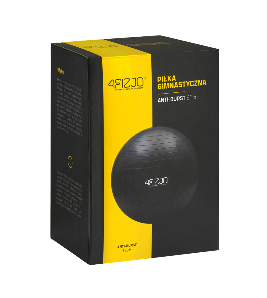 4FIZJO Exercise Fitness Gym Rehabilitation Ball - 85 cm, Black (6)