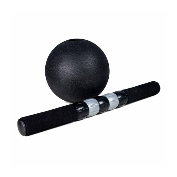 AB Wheeler Training Wheel + Massage Yoga Fitness Roller with Handle (0)