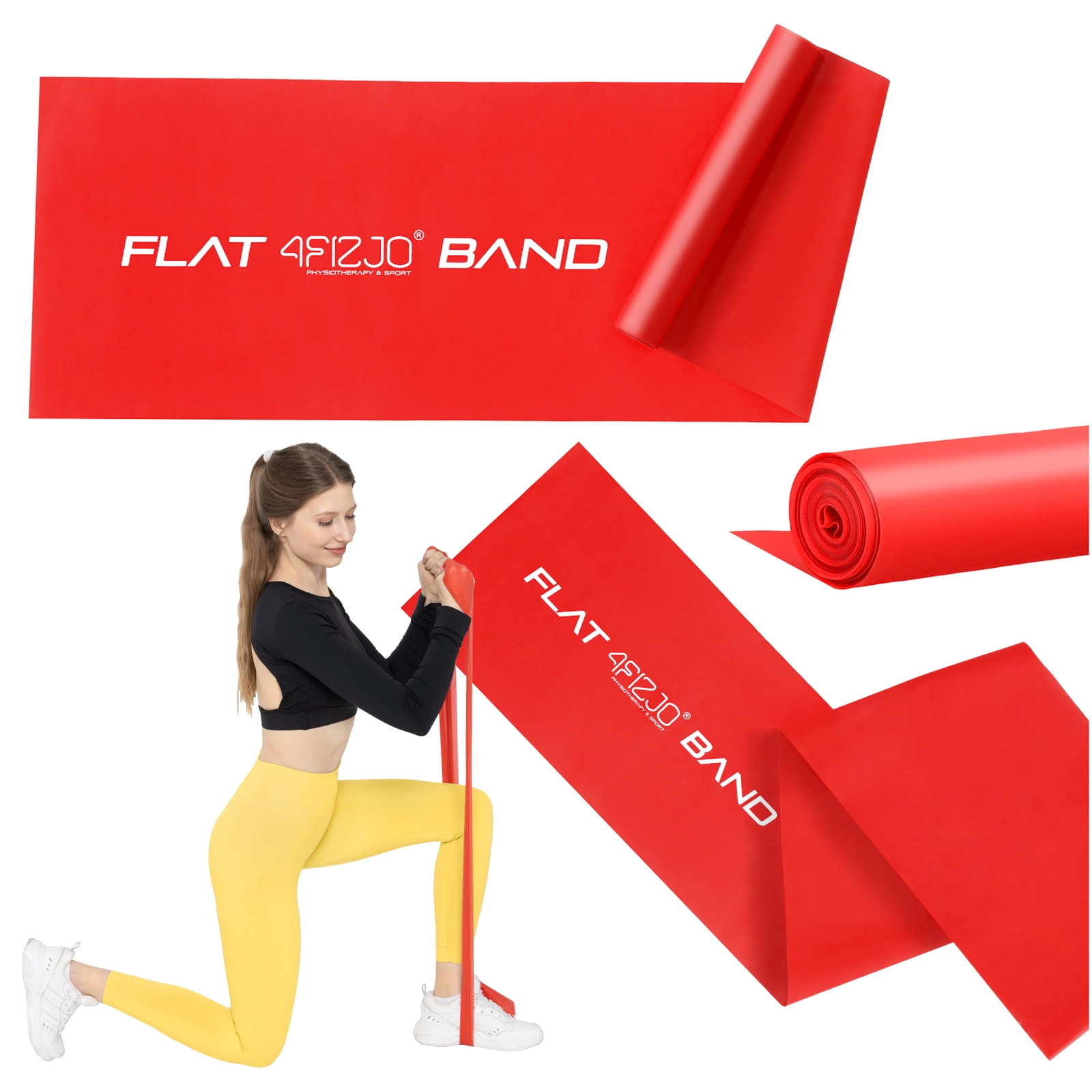 Реабилитационная лента 4Fizjo FLAT BAND 2-4 кг, красная