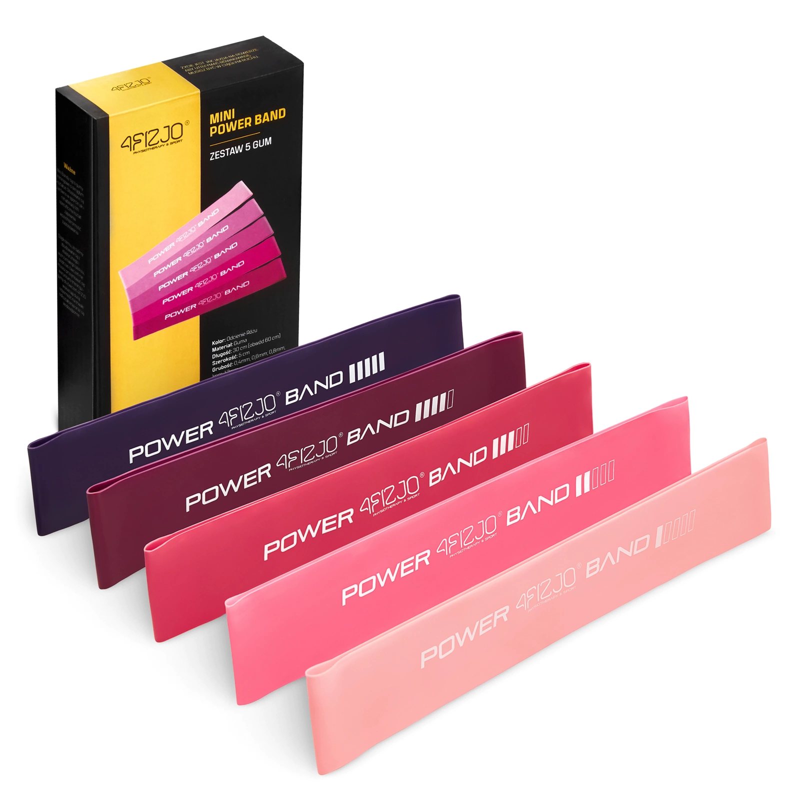 Набор фитнес-резинок 4Fizjo Mini Power Band, 5 шт.