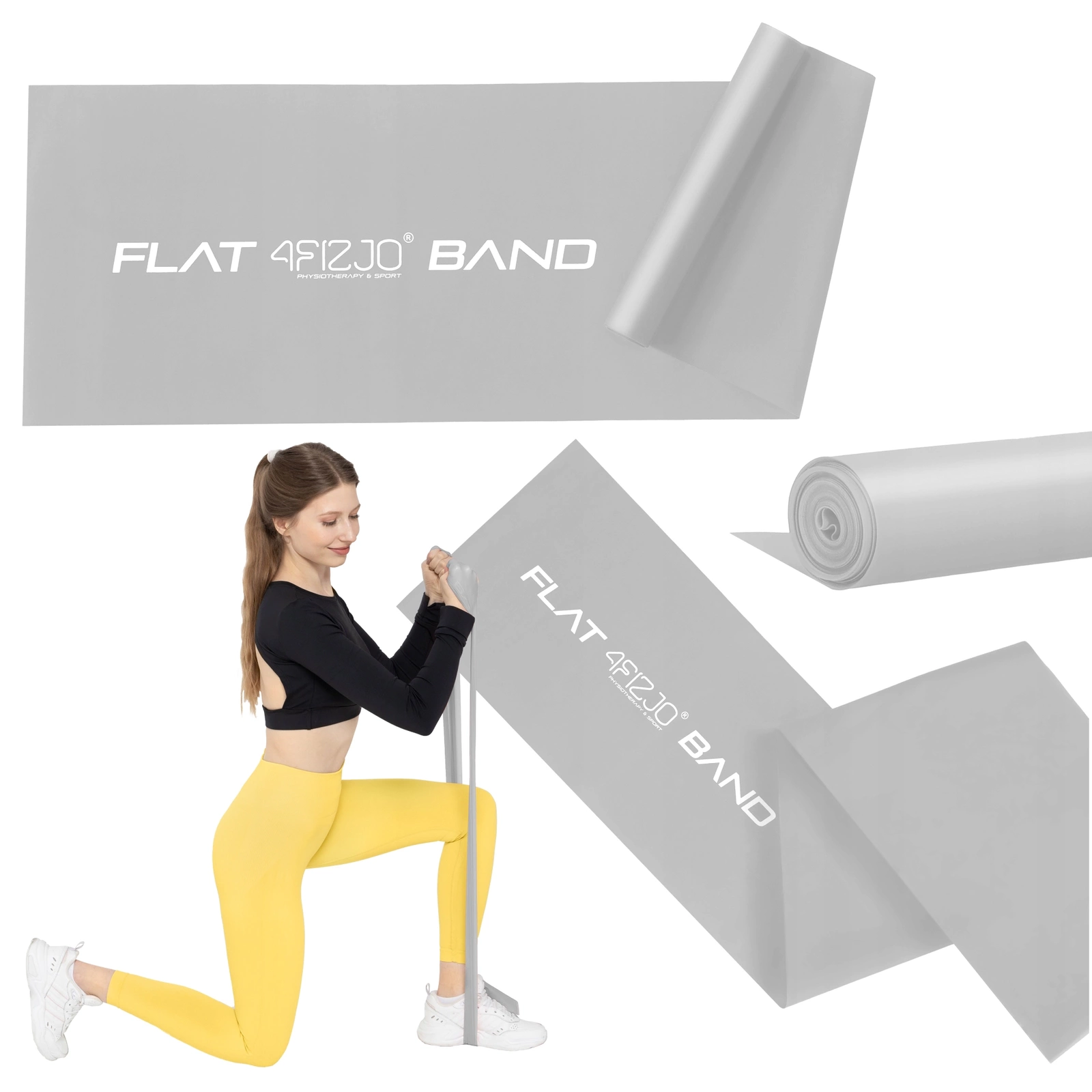 4Fizjo Flat Band Rehabilitation Resistance Band, 15-25 kg, Silver
