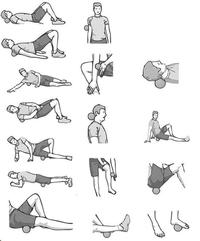 4Fizjo Double Lacrosse Ball dubultā masāžas bumbiņa, melna