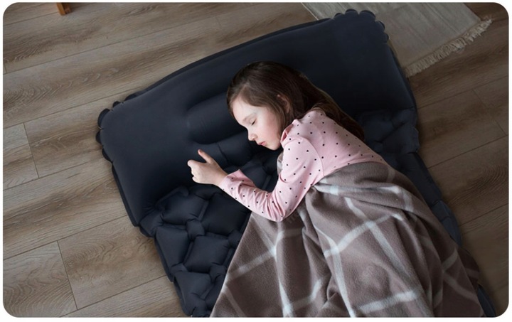 Inflatable Mattress Tourist Mat with Pillow, Green