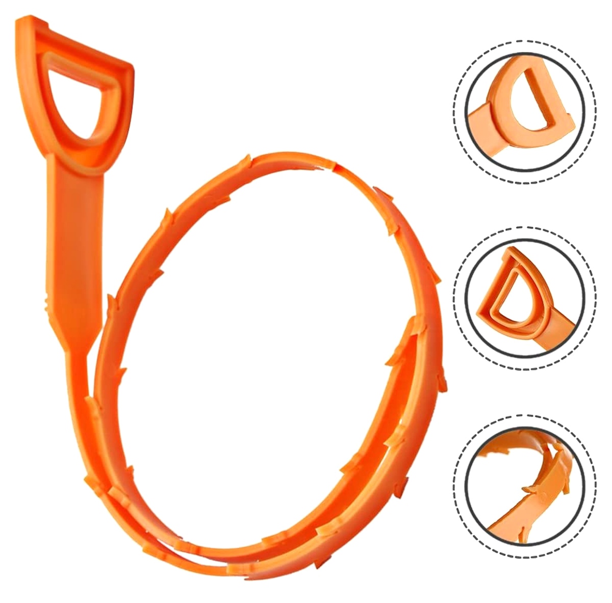 Drain Cleaning Tool Hair Catcher 51cm Orange