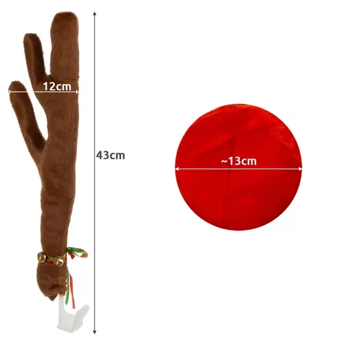 Christmas New Year Decoration for Car Reindeer Antlers and Nose