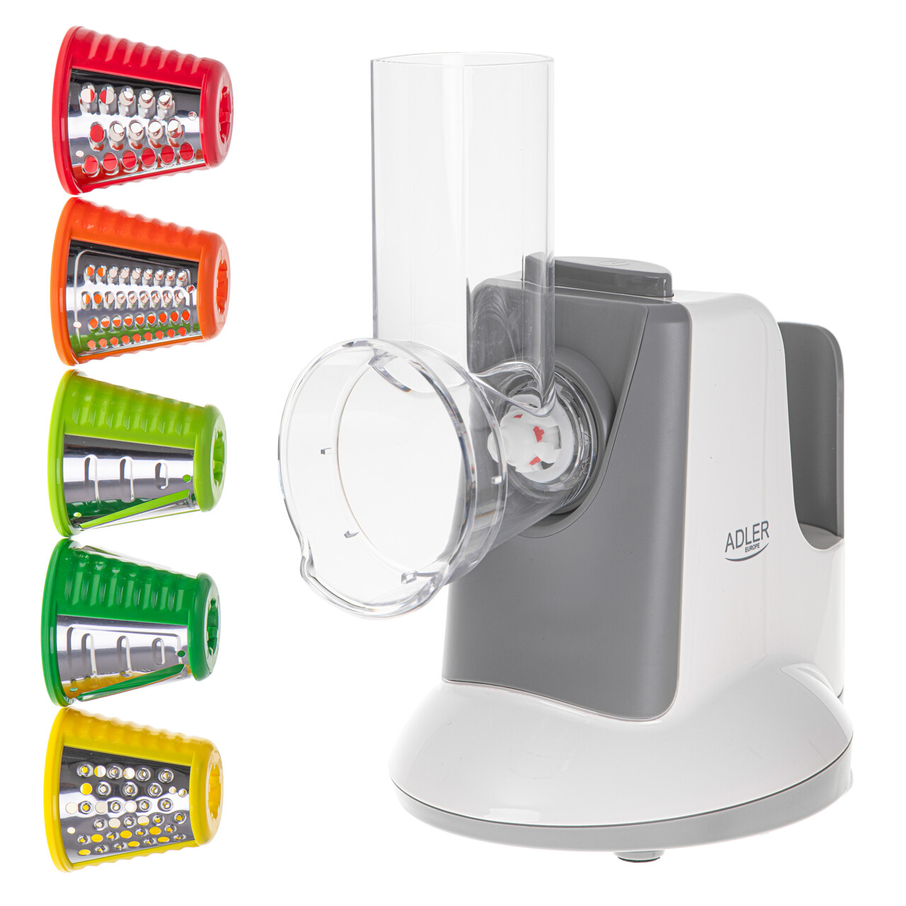 Adler AD 4815 Electric Vegetable Cutter Grater Chopper + 5 Attachments