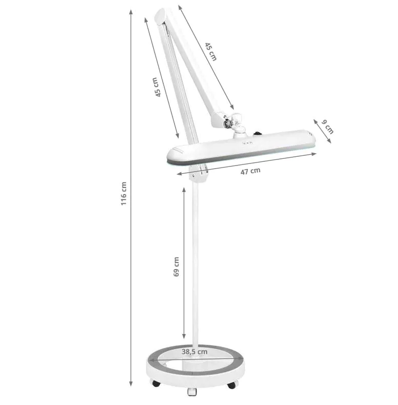 Cosmetology LED lamp Elegante 801-L with mount, white