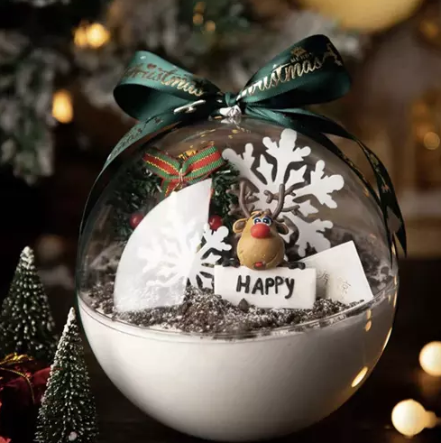 Tree Decoration Christmas Toys Acrylic Baubles, 12 pcs.