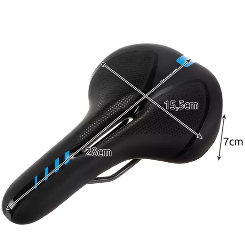 Trizand 22220 ergonomisks velosipēda sēdeklis ar ventilāciju un lampu, melns