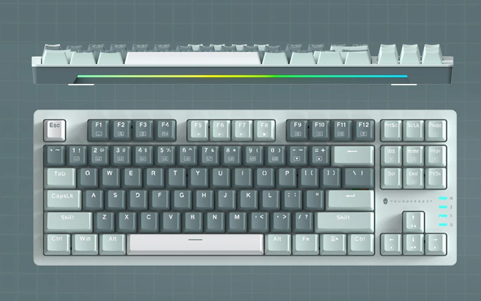 LED Wired Mechanical Gaming Keyboard Thunderobot K87