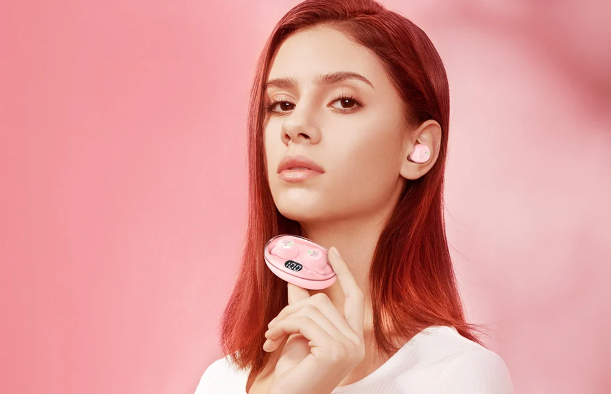 ONIKUMA T305 Gaming Wireless Bluetooth Earphones Earbuds TWS, Pink