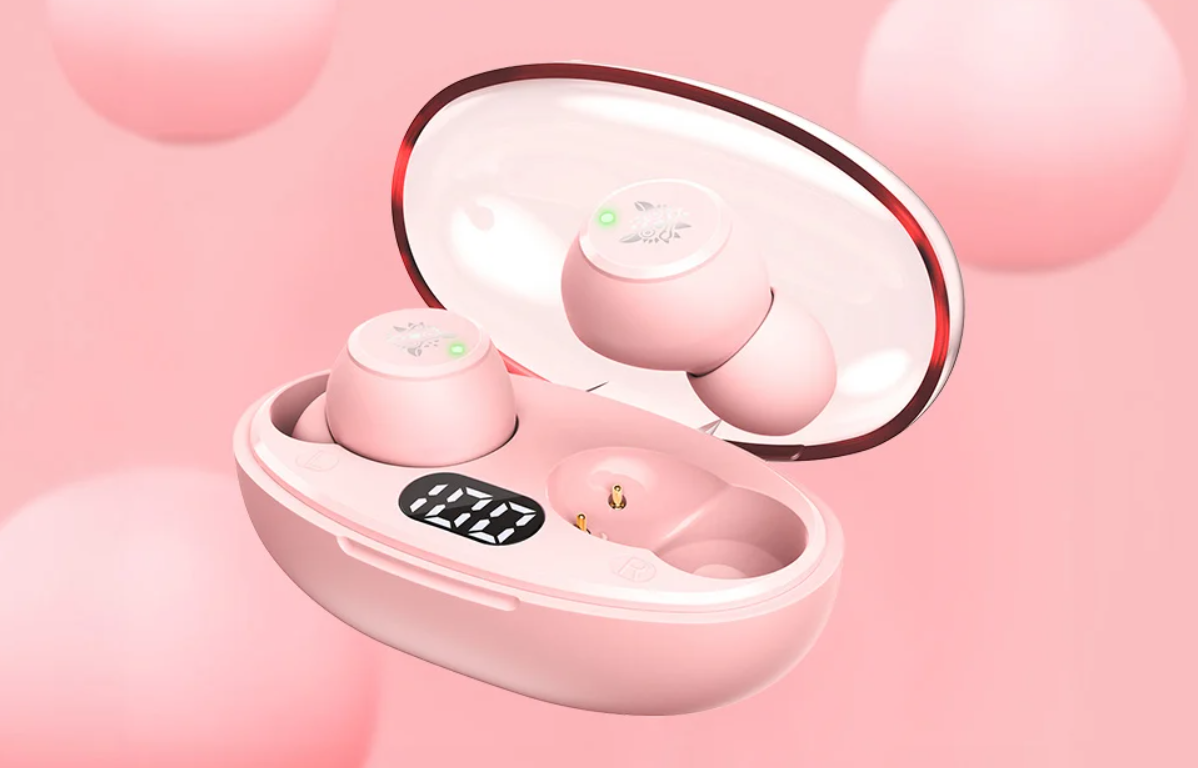ONIKUMA T305 Gaming Wireless Bluetooth Earphones Earbuds TWS, Pink