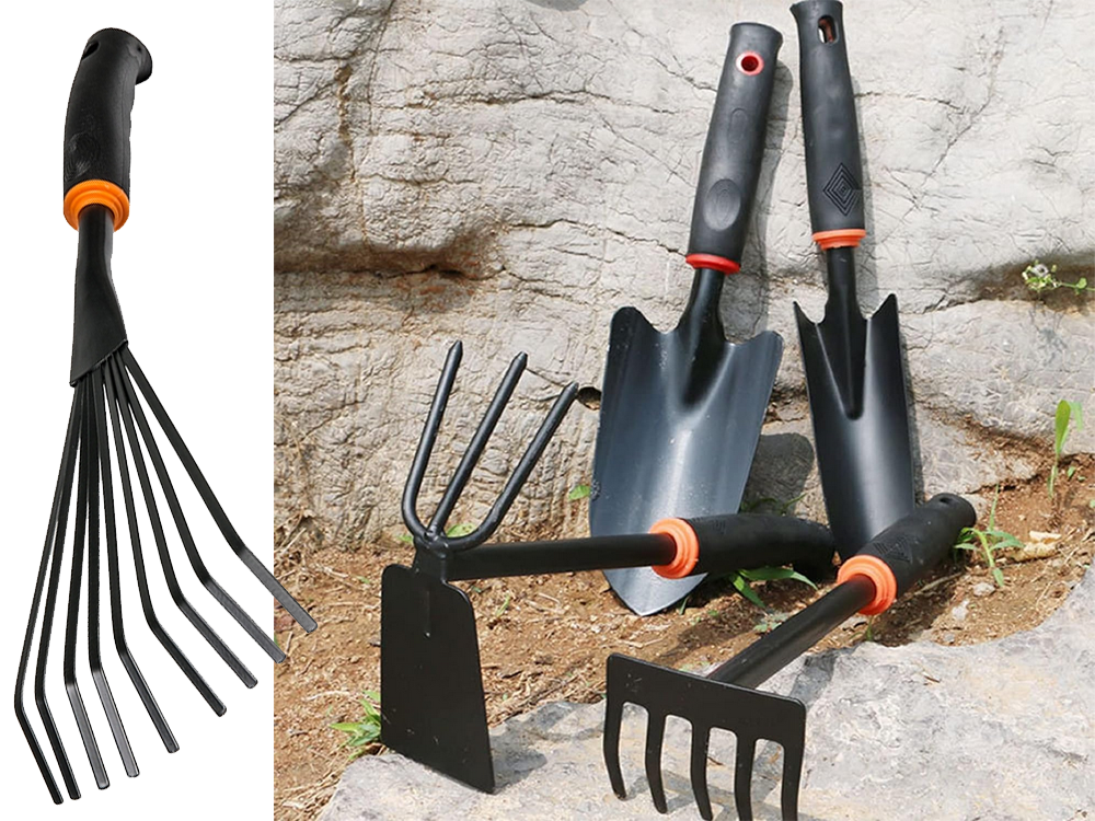 Garden Tool Set 6 pcs, Black