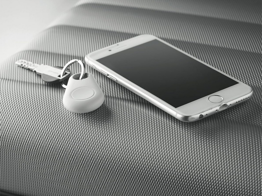 Брелок-трекер для ключей и телефона Bluetooth, белый