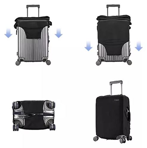 Trizand Size M Suitcase Cover, Black