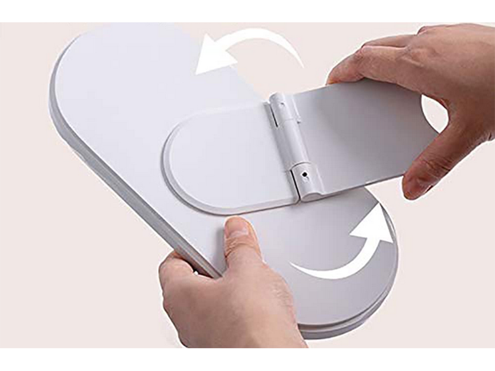 Make-up Case Organaizer with LED Mirror, White