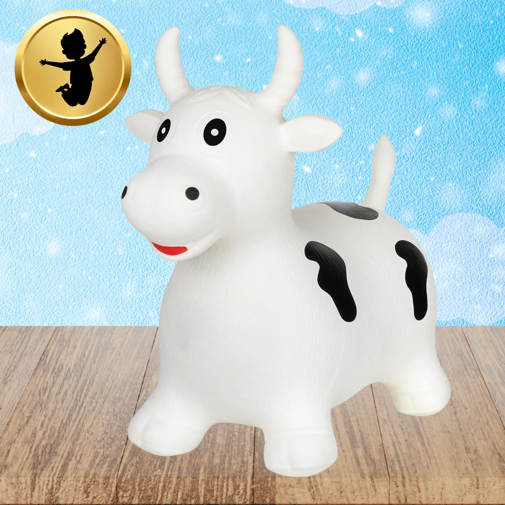 Kids Rubber Bouncing Jumping Inflatable Toy Cow (with a pump)
