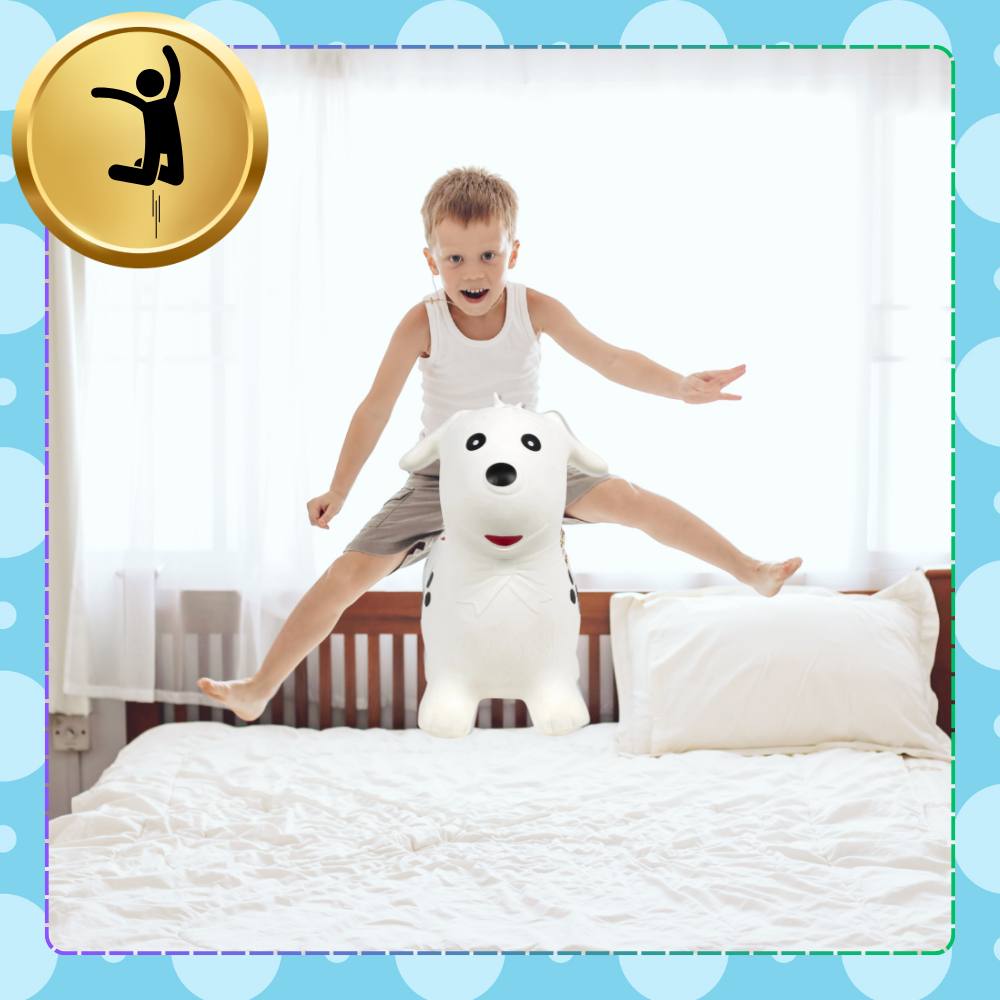 Kids Rubber Bouncing Jumping Inflatable Toy Dog (with a pump)