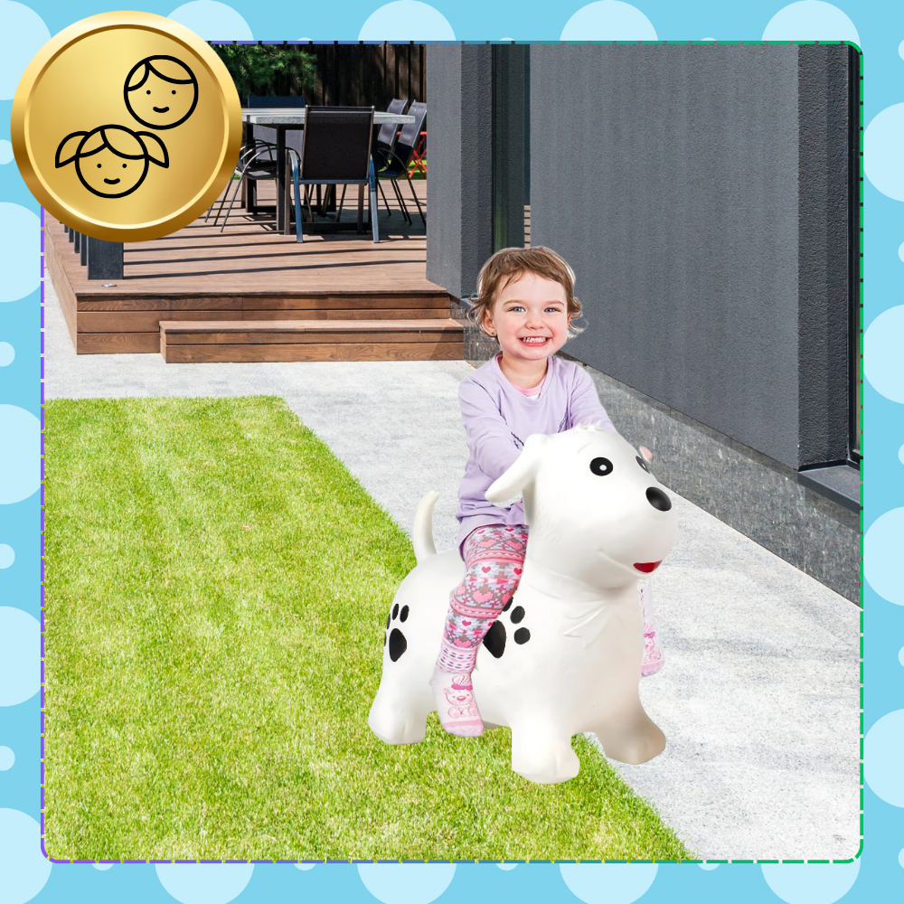 Kids Rubber Bouncing Jumping Inflatable Toy Dog (with a pump)